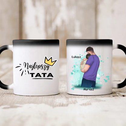 Kubek personalizowany dla taty i dziecka FAMILY | rodzinny motyw #1