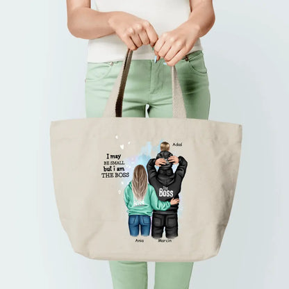 Torba personalizowana dla rodziny I MAY BE SMALL BUT I AM THE BOSS | rodzinny motyw #9