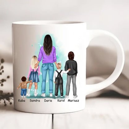 Kubek personalizowany dla mamy z dziećmi | z personalizacją imion #P12