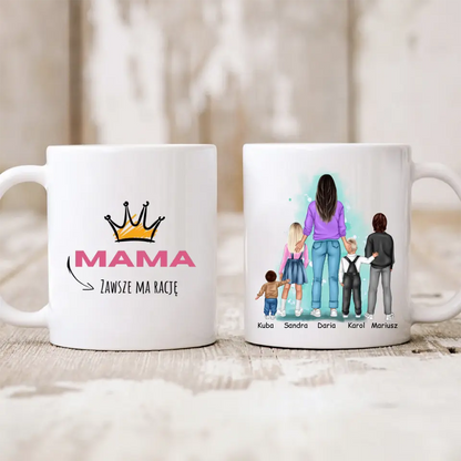 Kubek personalizowany dla mamy z dziećmi | z personalizacją imion #P12