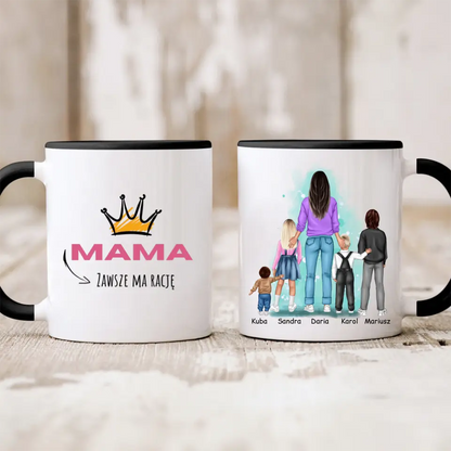 Kubek personalizowany dla mamy z dziećmi | z personalizacją imion #P12