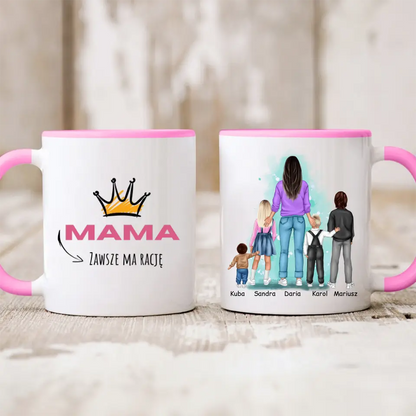 Kubek personalizowany dla mamy z dziećmi | z personalizacją imion #P12