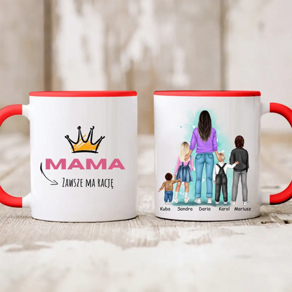 Kubek personalizowany dla mamy z dziećmi | z personalizacją imion #P12