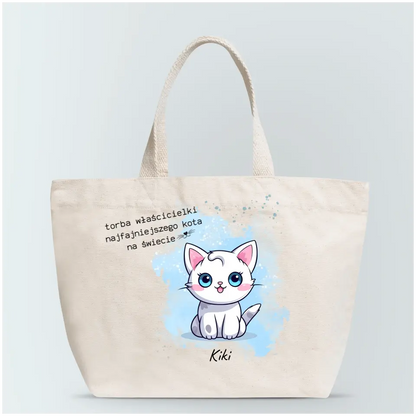 Torba personalizowana dla właścicielki kota NAJFAJNIEJSZY KOT | z personalizacją imienia #4290