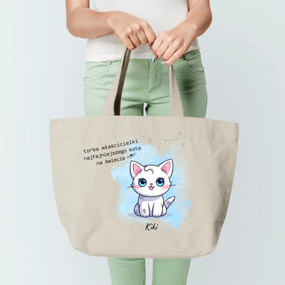 Torba personalizowana dla właścicielki kota NAJFAJNIEJSZY KOT | z personalizacją imienia #4290
