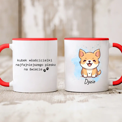 Kubek personalizowany dla właściciela psa | motyw z uroczym pieskiem #8790