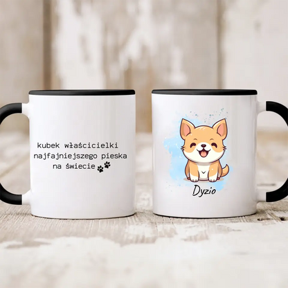 Kubek personalizowany dla właściciela psa | motyw z uroczym pieskiem #8790