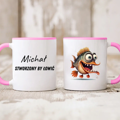 Kubek personalizowany dla wędkarza | zabawny motyw z rybą #5167