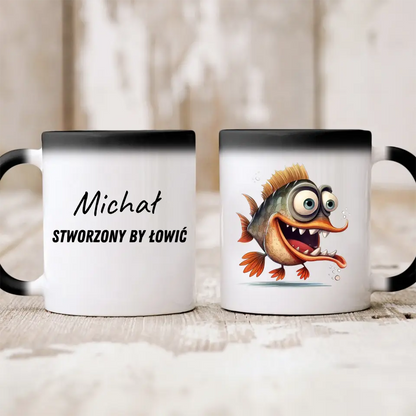 Kubek personalizowany dla wędkarza | zabawny motyw z rybą #5167