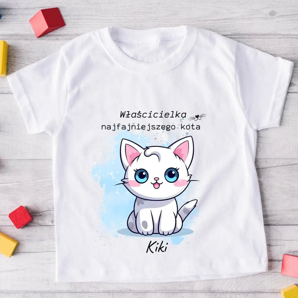Koszulka z kotem - właściciel/ka najfajniejszego kota - Personalizowana #4999