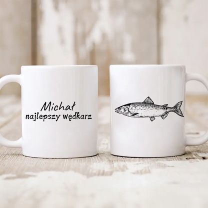 Kubek personalizowany dla wędkarza | motyw z rybą #5923
