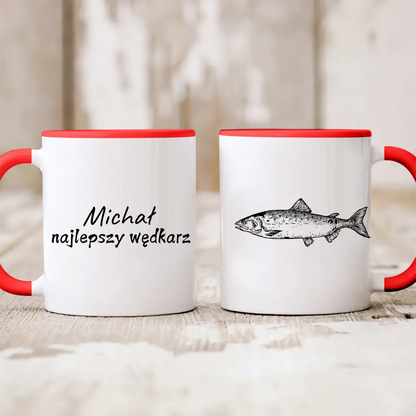 Kubek personalizowany dla wędkarza | motyw z rybą #5923