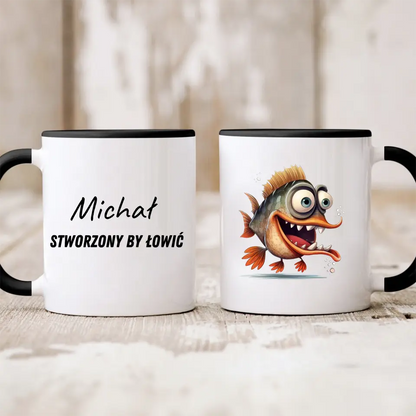 Kubek personalizowany dla wędkarza | zabawny motyw z rybą #5167