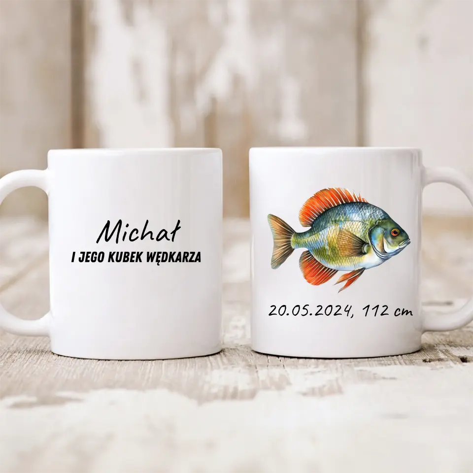 Kubek ryby - kubek rybaka/wędkarza wielkość ryby #5888