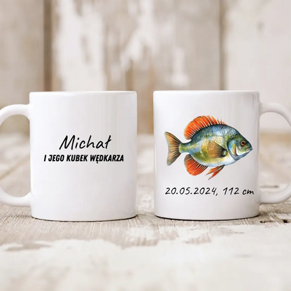 Kubek personalizowany dla wędkarza | motyw z kolorową rybą #5888