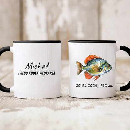Kubek personalizowany dla wędkarza | motyw z kolorową rybą #5888