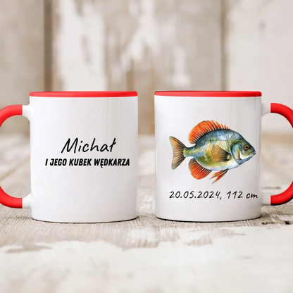 Kubek personalizowany dla wędkarza | motyw z kolorową rybą #5888