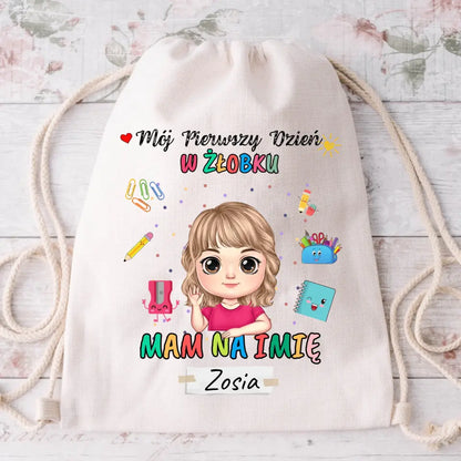 Worek personalizowany MÓJ PIERWSZY DZIEŃ W ŻŁOBKU | z personalizacją imienia #4