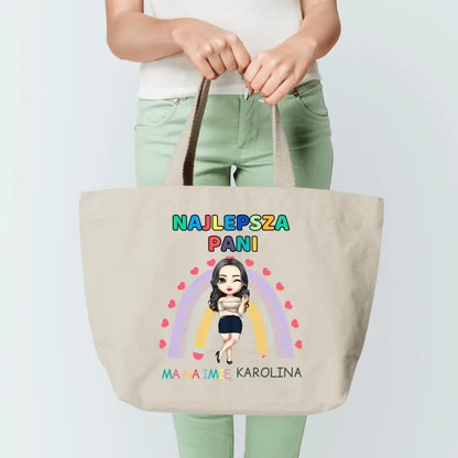 Torba personalizowana dla nauczycielki NAJLEPSZA PANI | motyw szkolny #47