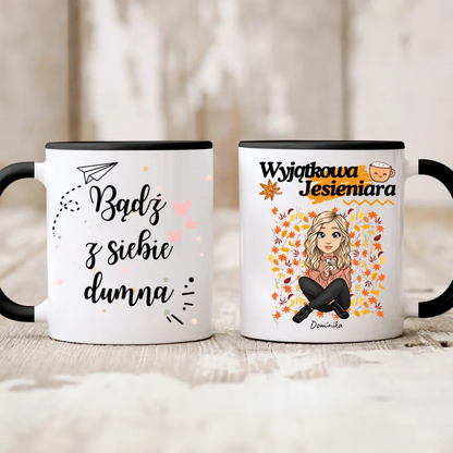 Kubek personalizowany dla jesieniary WYJĄTKOWA JESIENIARA | z personalizacją imienia #4441