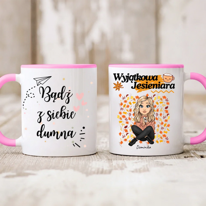 Kubek personalizowany dla jesieniary WYJĄTKOWA JESIENIARA | z personalizacją imienia #4441