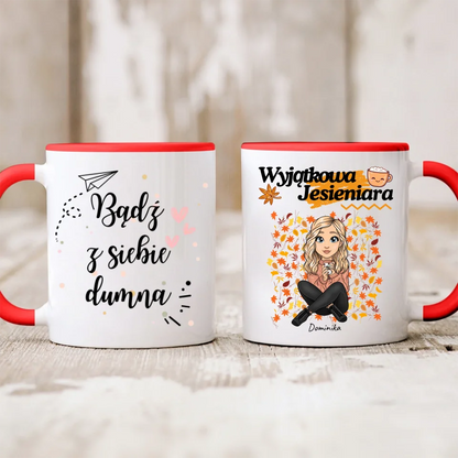 Kubek personalizowany dla jesieniary WYJĄTKOWA JESIENIARA | z personalizacją imienia #4441