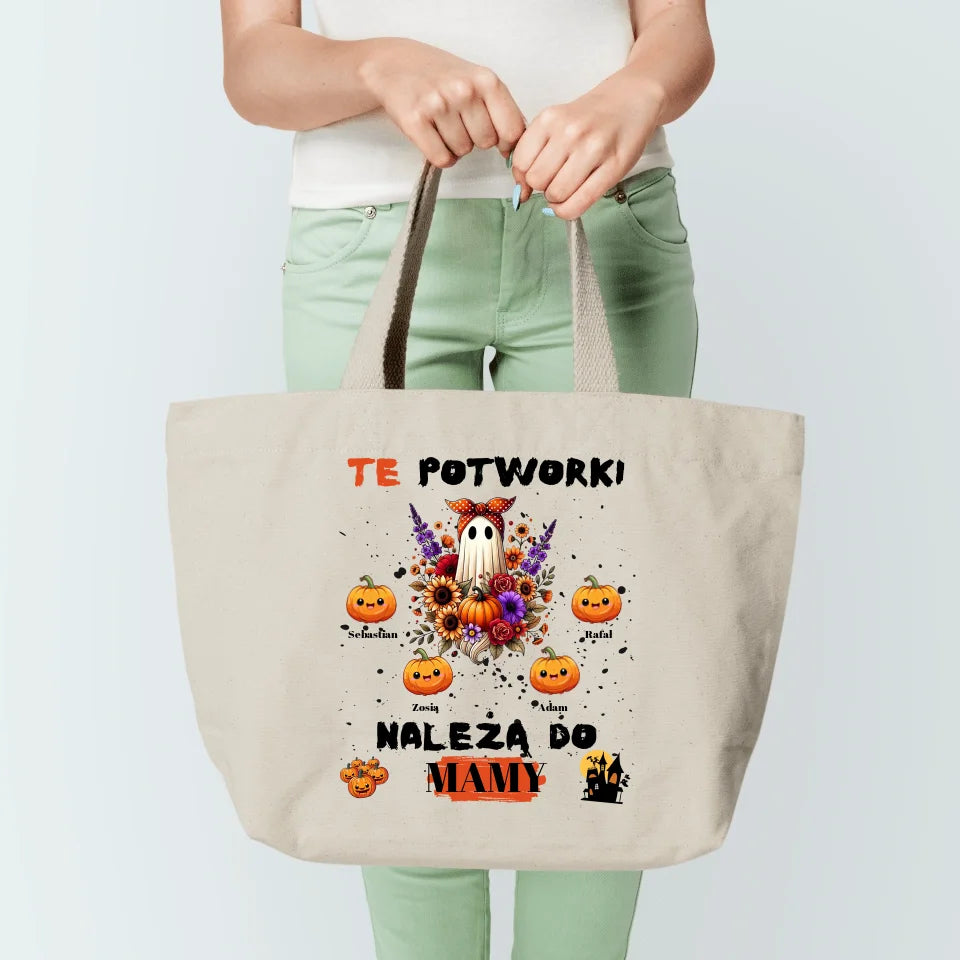 Torba rodzinna - 1-4 dzieci - Personalizowana - Prezent na Halloween #5241