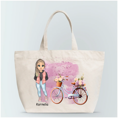 Torba personalizowana dla kobiety | motyw z rowerem #4111