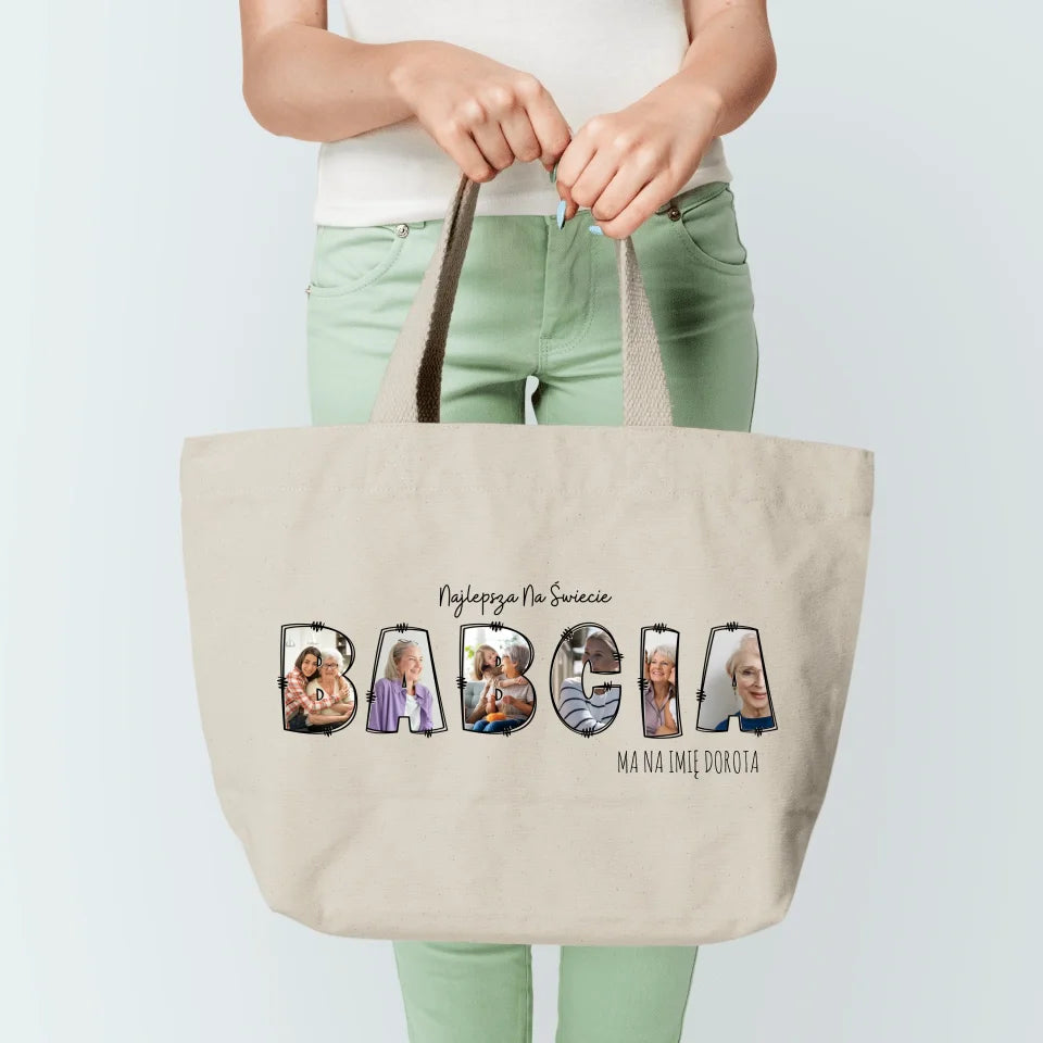 Torba personalizowana dla babci ze zdjęciem - Prezent na dzień babci i dziadka #19