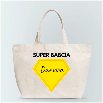 Torba personalizowana dla babci SUPER BABCIA | z personalizacją imienia #01989