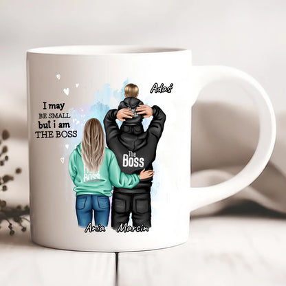 Kubek personalizowany dla rodziny I AM THE BOSS | rodzinny motyw #42