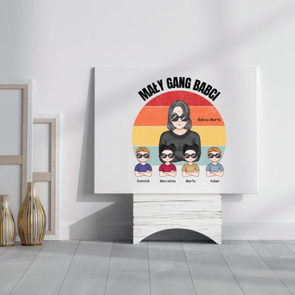Obraz personalizowany dla babci MAŁY GANG BABCI | rodzinny motyw #421