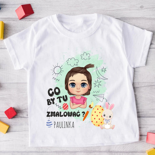 Koszulka dla dziecka - Prezent na Wielkanoc - Co By Tu Zmalować - Personalizowana #7412