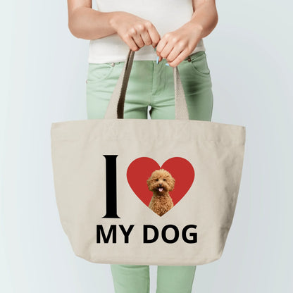 Torba personalizowana dla właścicielki psa I LOVE MY DOG | z personalizowanym zdjęciem #94122