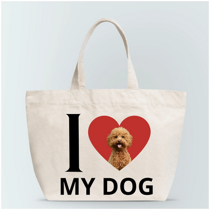 Torba personalizowana dla właścicielki psa I LOVE MY DOG | z personalizowanym zdjęciem #94122