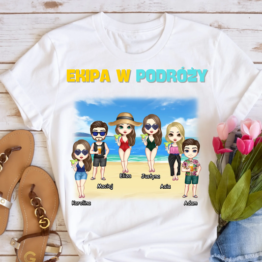 Koszulka dla przyjaciół max. 1-6 osób (kobieta/mężczyzna) - Personalizowana #P54