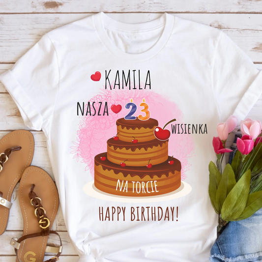 Koszulka dla kobiety na urodziny - prezent na urodziny - Personalizowana #9912
