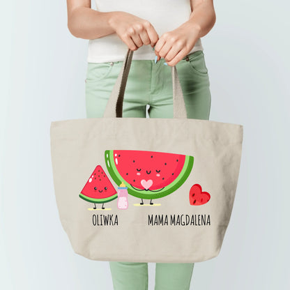 Torba personalizowana dla mamy i dziecka | motyw z arbuzami #8889