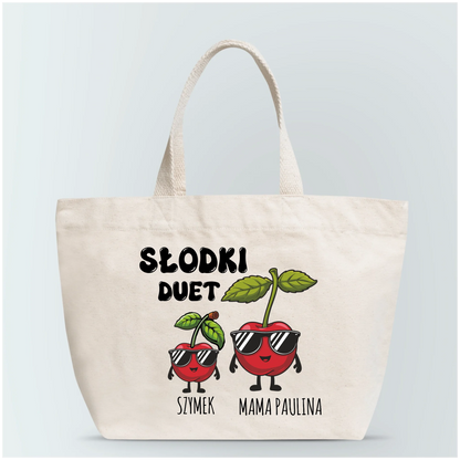 Torba personalizowana dla mamy SŁODKI DUET | rodzinny motyw #2456