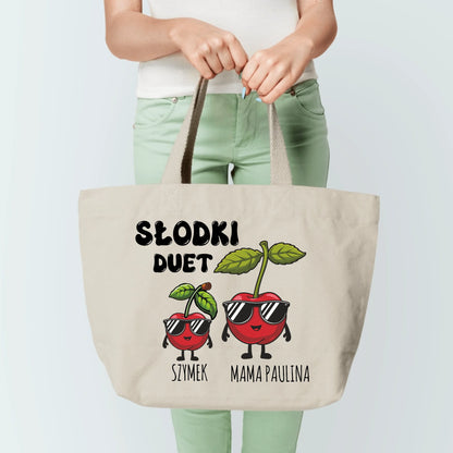 Torba personalizowana dla mamy SŁODKI DUET | rodzinny motyw #2456