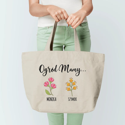 Torba personalizowana dla mamy OGRÓD MAMY | rodzinny motyw #1444