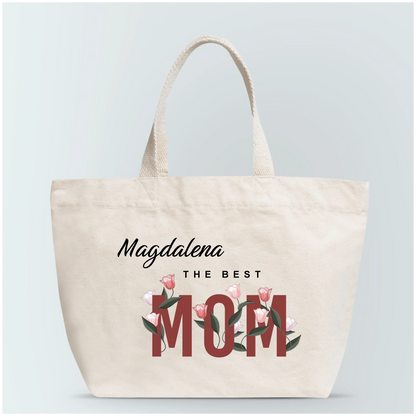 Torba personalizowana dla mamy THE BEST MOM | rodzinny motyw #456