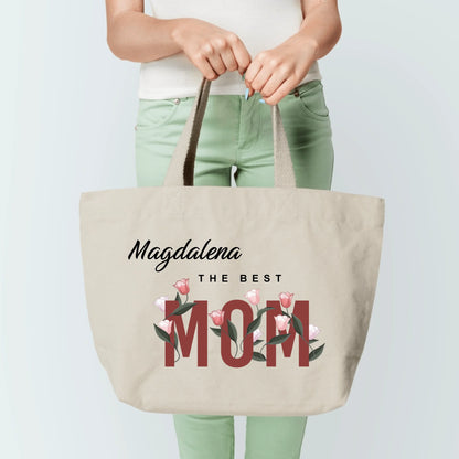 Torba personalizowana dla mamy THE BEST MOM | rodzinny motyw #456