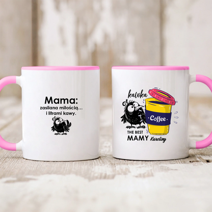 Kubek personalizowany dla mamy KAWKA THE BEST | zabawny motyw #890