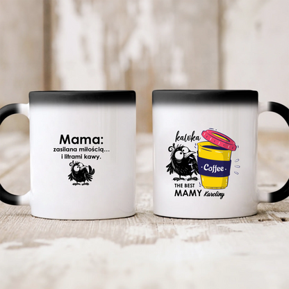 Kubek personalizowany dla mamy KAWKA THE BEST | zabawny motyw #890