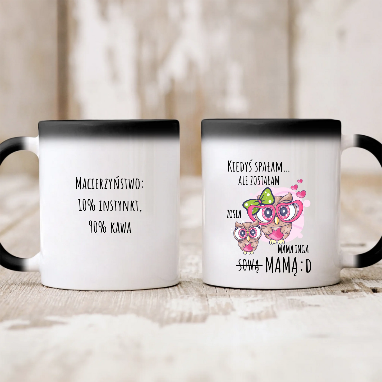 Kubek dla mamy - Dzień mamy - Sowa -Personalizowany #1466