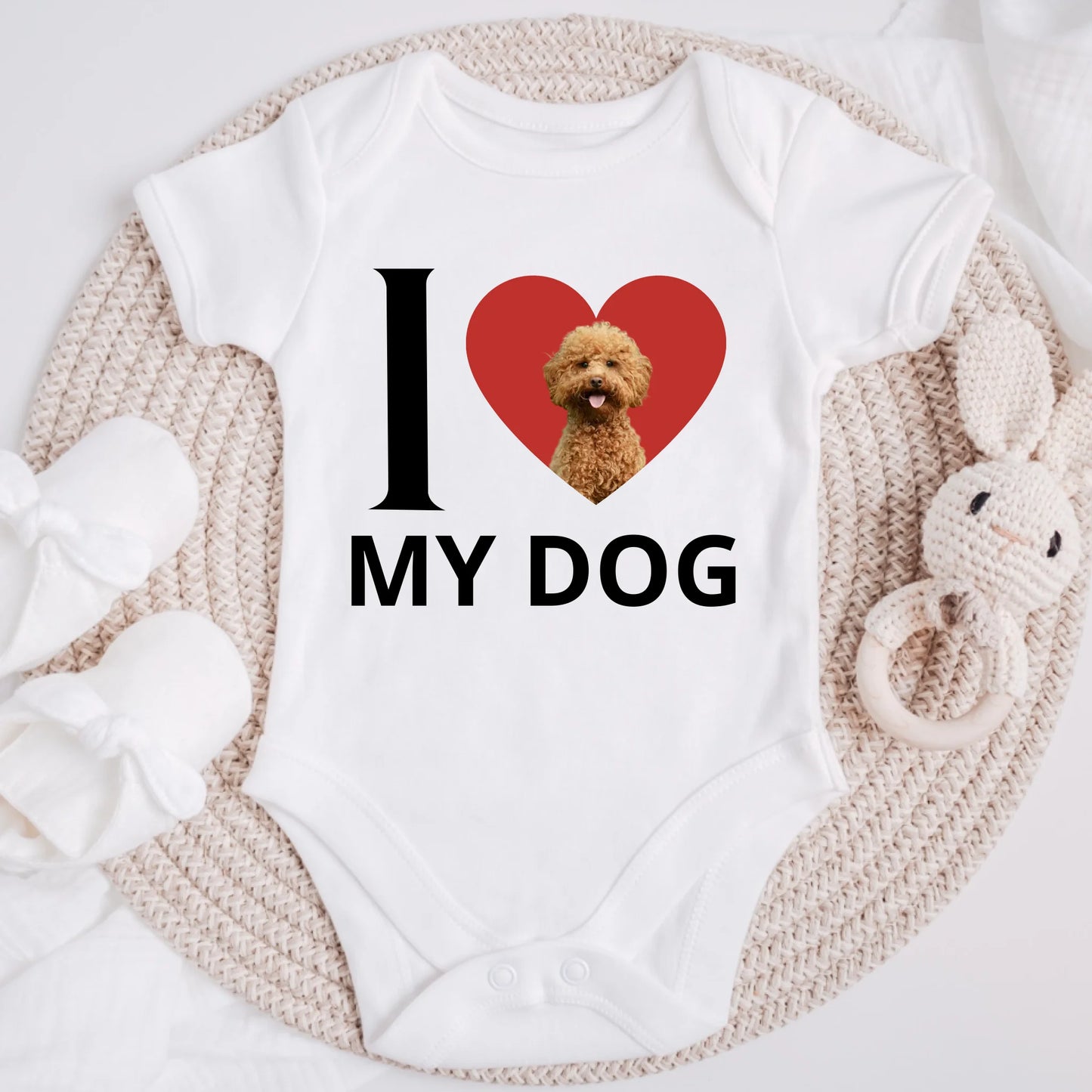 Koszulka ze zdjęciem psa/kota I love my dog / I love my cat - Personalizowana #8451