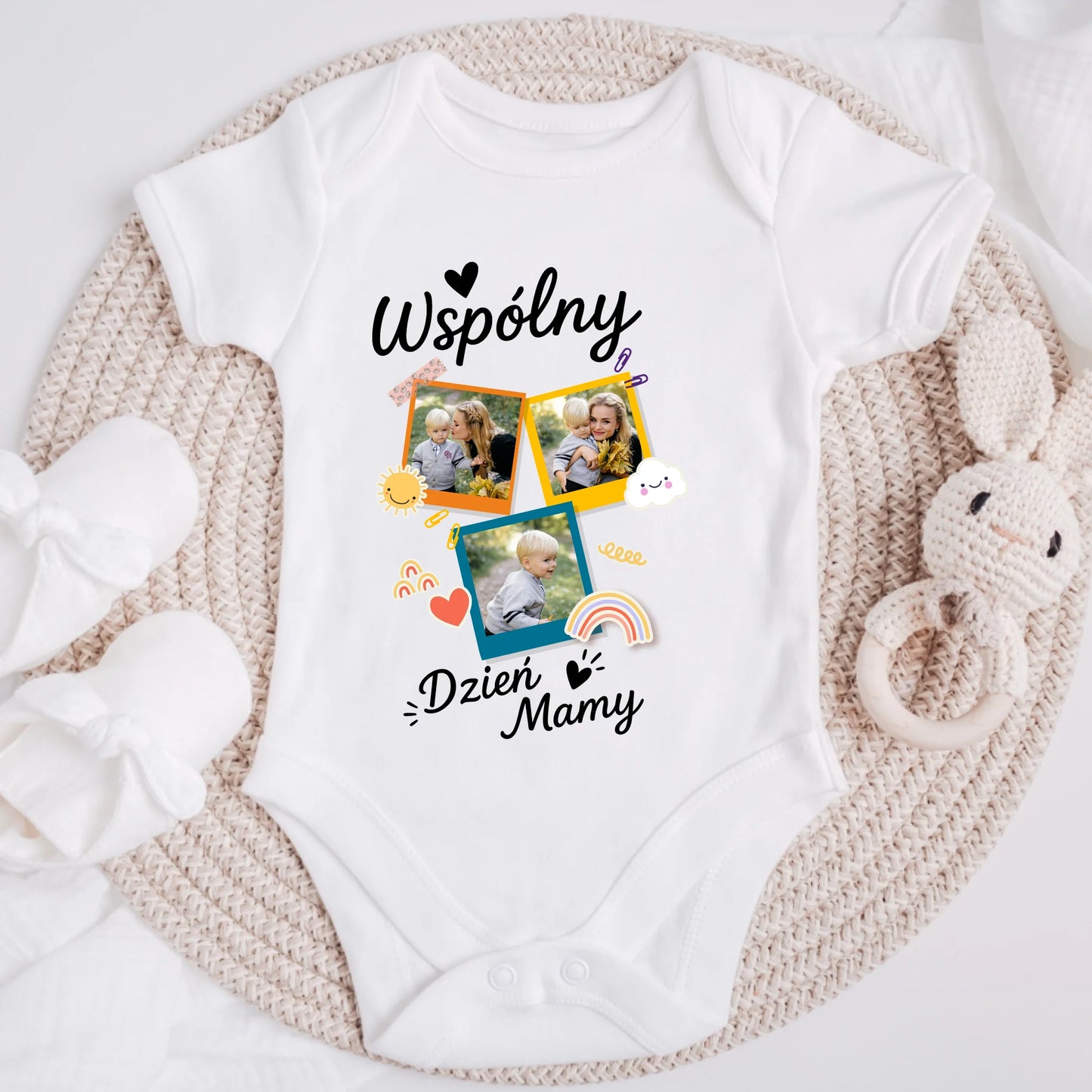 Koszulka ze zdjęciem dla mamy i córki/syna - Prezent na Dzień Mamy - Personalizowana #456