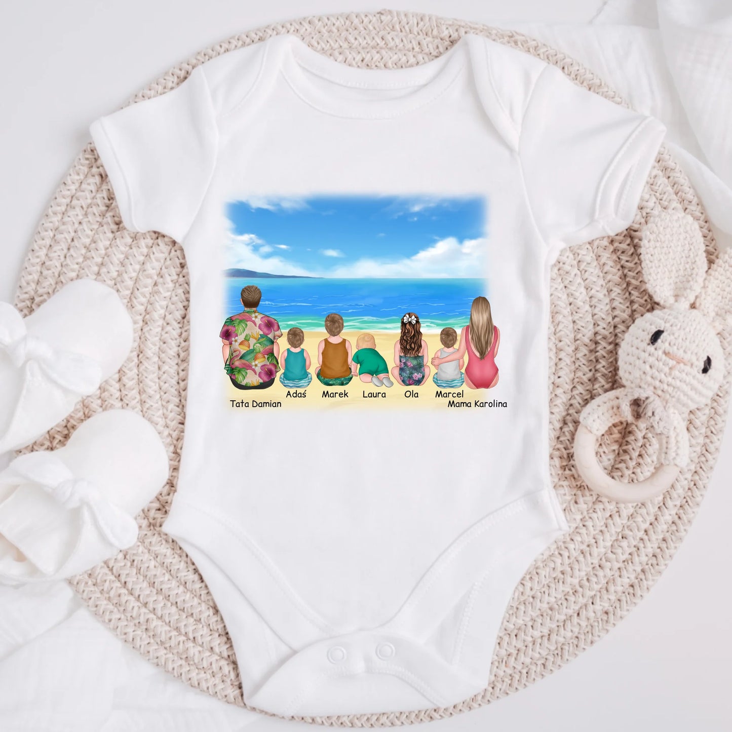 Koszulka rodzinna 2 os. dorosłe + 1-5 dzieci -Personalizowana #P25