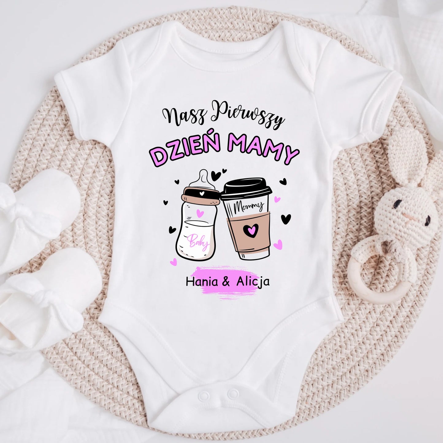 Koszulka dla mamy i córki/syna - Prezent na Dzień Mamy - Personalizowana #6951